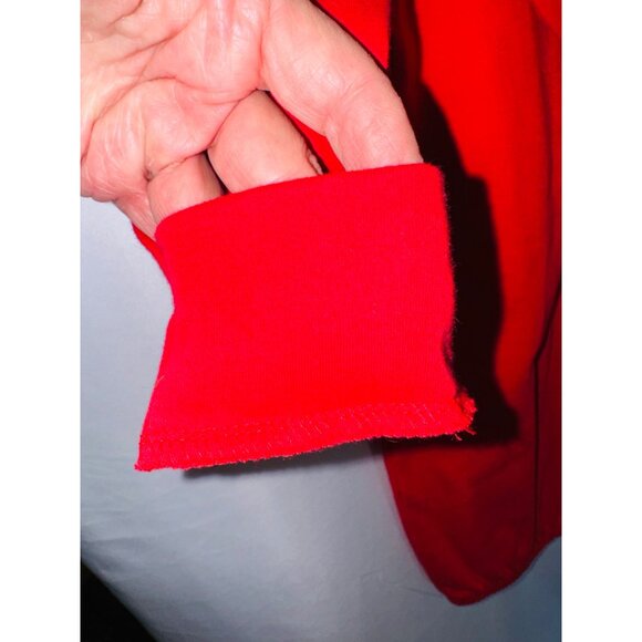 NWT Red Infant Hooded Christmas Gown 3-6 Mos Monag Cotton Sustainable Organic - Picture 4 of 7